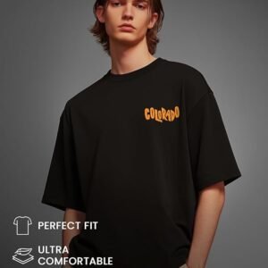 NOBERO Men Cotton Solid Oversized Fit T-Shirt